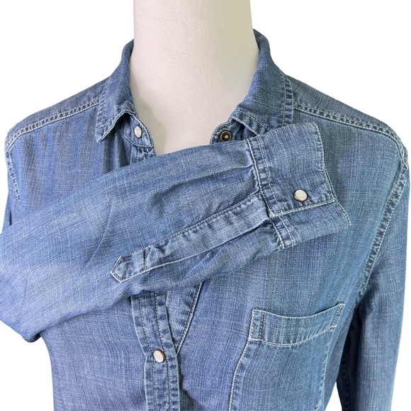 Short Denim Shirtdress with Long Sleeves by Tart Size XS - Picture 4 of 9